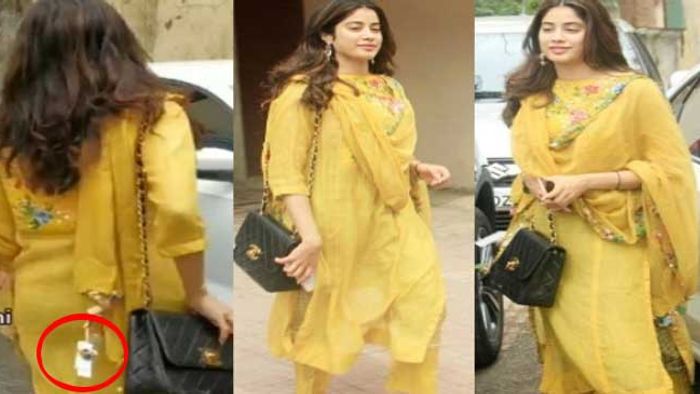 Janhvi Kapoor Trolled for Unremoved Price Tag in 'Dupatta'