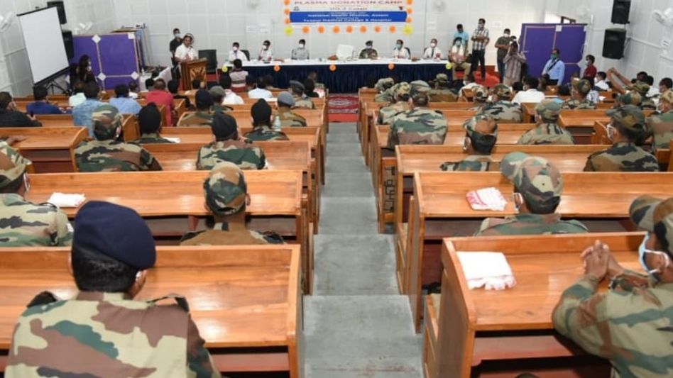 Assam: Indian army undertakes plasma donation at Tezpur Assam: Indian army undertakes plasma donation at Tezpur