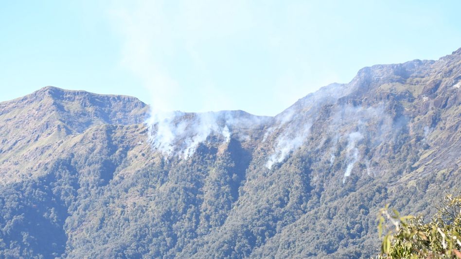 Nagaland: Indian Army & Assam Rifles join hands to control Dzoukou Valley wildfire Nagaland: Indian Army & Assam Rifles join hands to control Dzoukou Valley wildfire