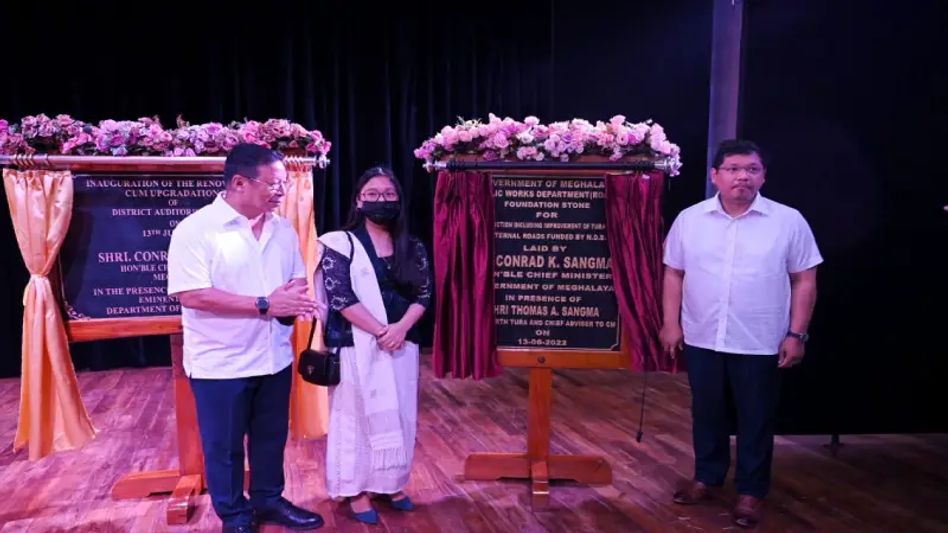 CM Conrad Sangma inaugurated the Renovated and Upgraded Auditorium in Tura CM Conrad Sangma inaugurated the Renovated and Upgraded Auditorium in Tura