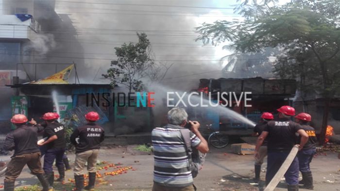 Shops gutted in devastating fire in Guwahati