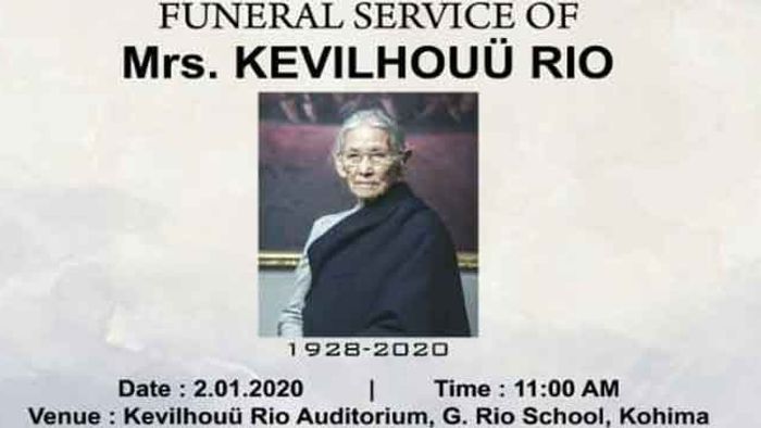 Nagaland CM Neiphiu Rio’s Mother Passes Away at 92