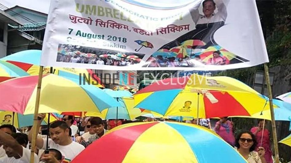 Mega umbrella rally in Gangtok Mega umbrella rally in Gangtok
