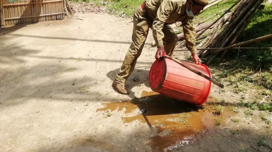 Illicit liquor, fermented wash destroyed in Hailakandi Illicit liquor, fermented wash destroyed in Hailakandi