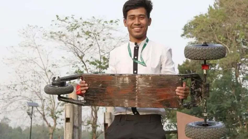 Manipur: Self-taught Boy developed Personal Electric Vehicle Manipur: Self-taught Boy developed Personal Electric Vehicle