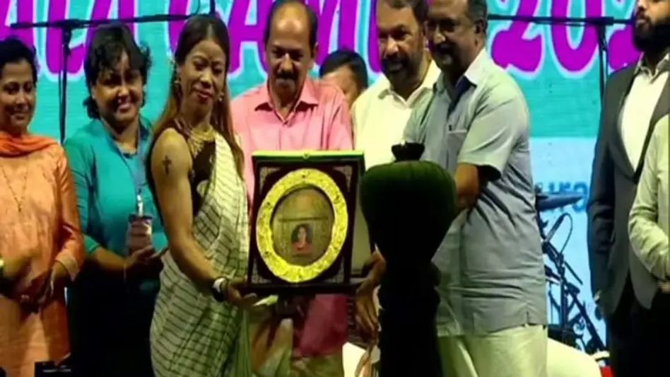 Manipur: Mary Kom Conferred with Lifetime Award by Kerala Olympic Association Manipur: Mary Kom Conferred with Lifetime Award by Kerala Olympic Association