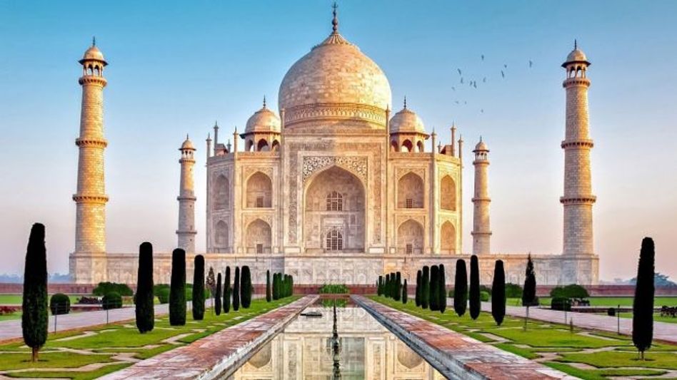 Taj Mahal reopened ,a Chinese National among the first visitor today Taj Mahal reopened ,a Chinese National among the first visitor today