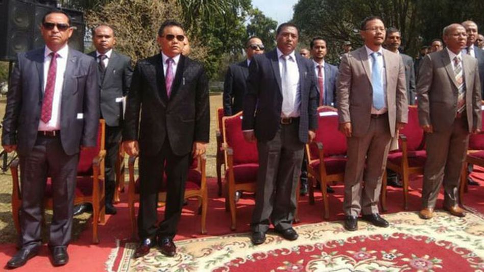 MEGHALAYA: CONGRESS FLAG PUT DOWN IN DEMAND OF CIVIL SUB DIVISION MEGHALAYA: CONGRESS FLAG PUT DOWN IN DEMAND OF CIVIL SUB DIVISION