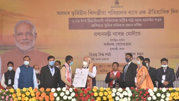 Modi pats Sonowal govt for steps against Satra land, Kaziranga encroachments