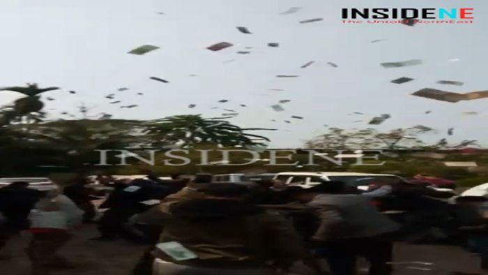 NAGALAND: BJP SUPPORTERS SHOWERS MONEY AFTER THEIR CANDIDATE’S WIN