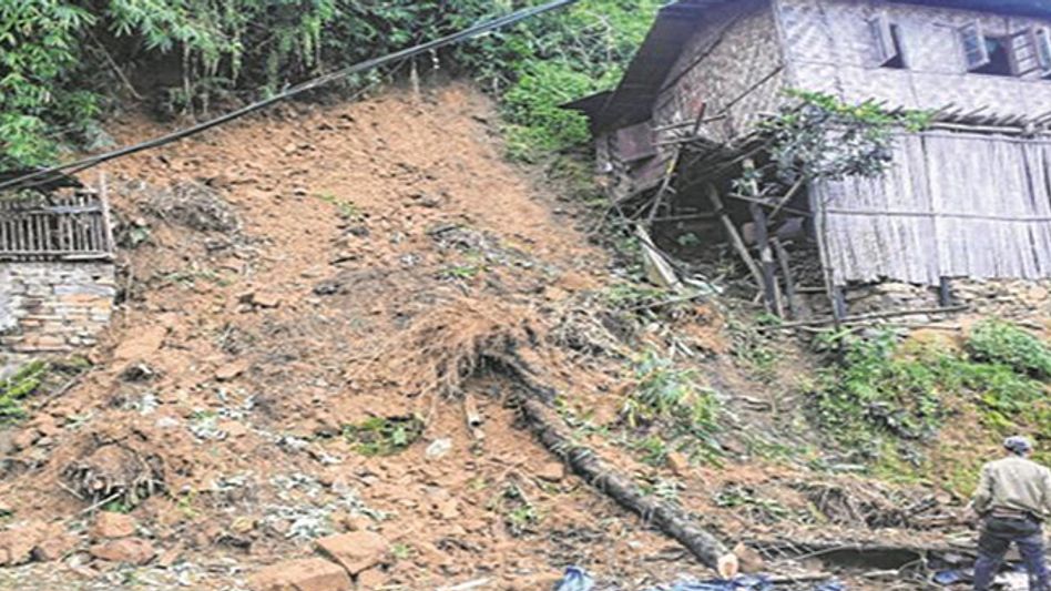 NAGALAND: LANDSLIDES DAMAGED BUILDINGS IN MOKOKCHUNG NAGALAND: LANDSLIDES DAMAGED BUILDINGS IN MOKOKCHUNG