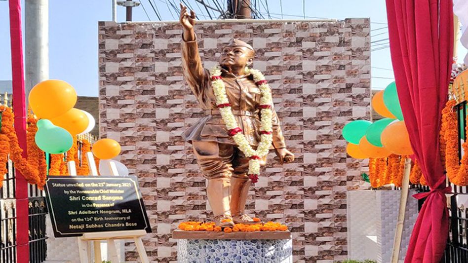 Meghalaya: CM Sangma unveils statue of Netaji Subhas Chandra Bose in Shillong Meghalaya: CM Sangma unveils statue of Netaji Subhas Chandra Bose in Shillong
