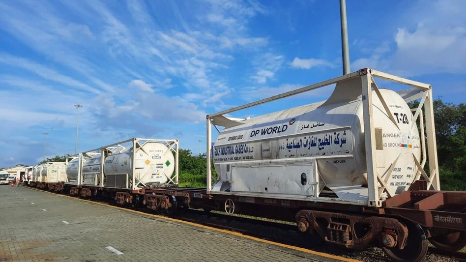 Oxygen Express arrives Assam for the first time Oxygen Express arrives Assam for the first time