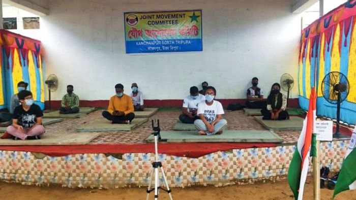 Tripura: Organisations stage indefinite hunger strike against Govt’s move on Bru resettlement