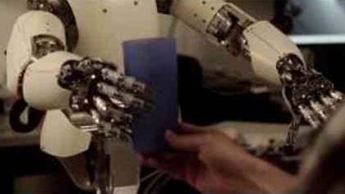 ELEVEN YEAR OLD BOY MAKES ROBOT USING DISCARDED MATERIALS