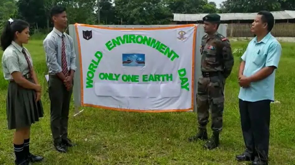 Kokrajhar: Indian Army organized a tree plantation program with the theme 'Save Our Earth' Kokrajhar: Indian Army organized a tree plantation program with the theme 'Save Our Earth'