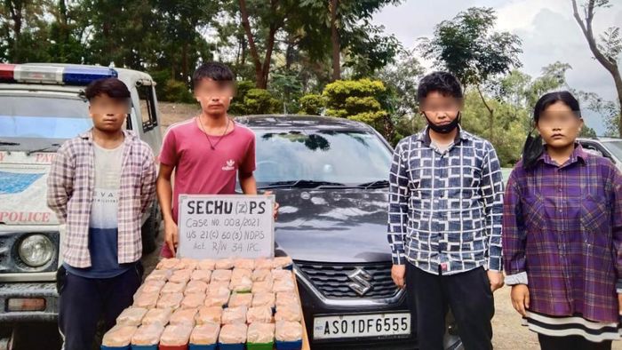 Nagaland: Heroin drugs worth 2 crores recovered, four arrested in Kohima
