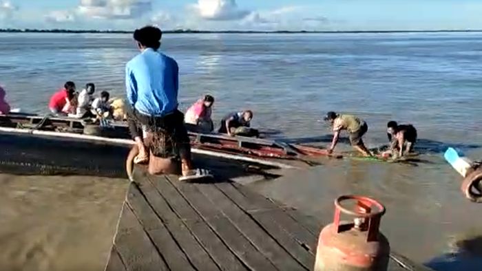 Two ferries collide in at Nimati ghat