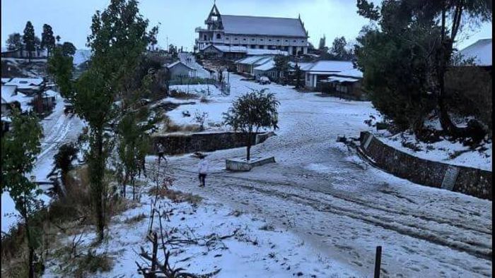 Snowfall in Manipur
