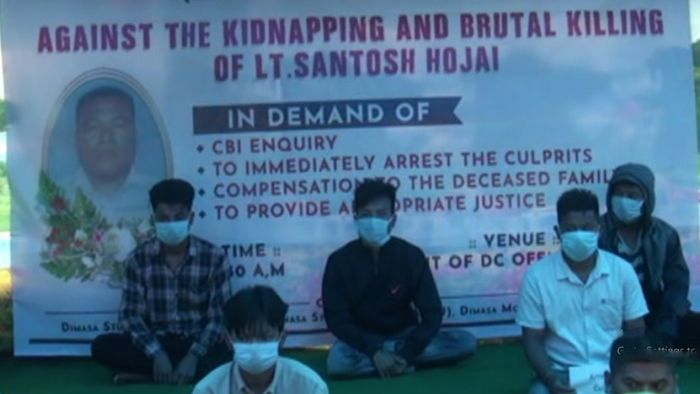 Sontosh Hojai murder case: Dimasa student bodies demand CBI inquiry, stage protest