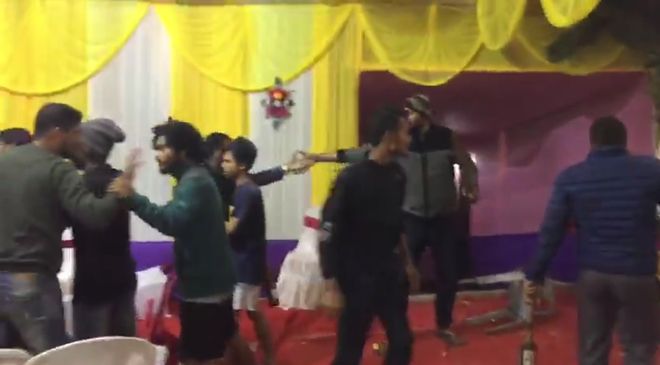 GROUP OF DRUNK STUDENTS VANDALIZE WEDDING CEREMONY IN GUWAHATI