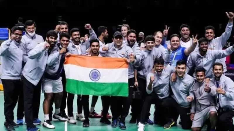 India's Men Badminton team creates history by winning Thomas Cup; beats 14-time champion Indonesia India's Men Badminton team creates history by winning Thomas Cup; beats 14-time champion Indonesia