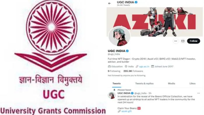 UGC lndia’s Official Twitter Account Hacked