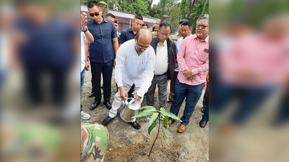 Manipur CM Leads Mass Tree Plantation Drive at 'Sacred Kangla' Manipur CM Leads Mass Tree Plantation Drive at 'Sacred Kangla'