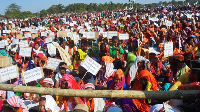 An election rally in the BTAD