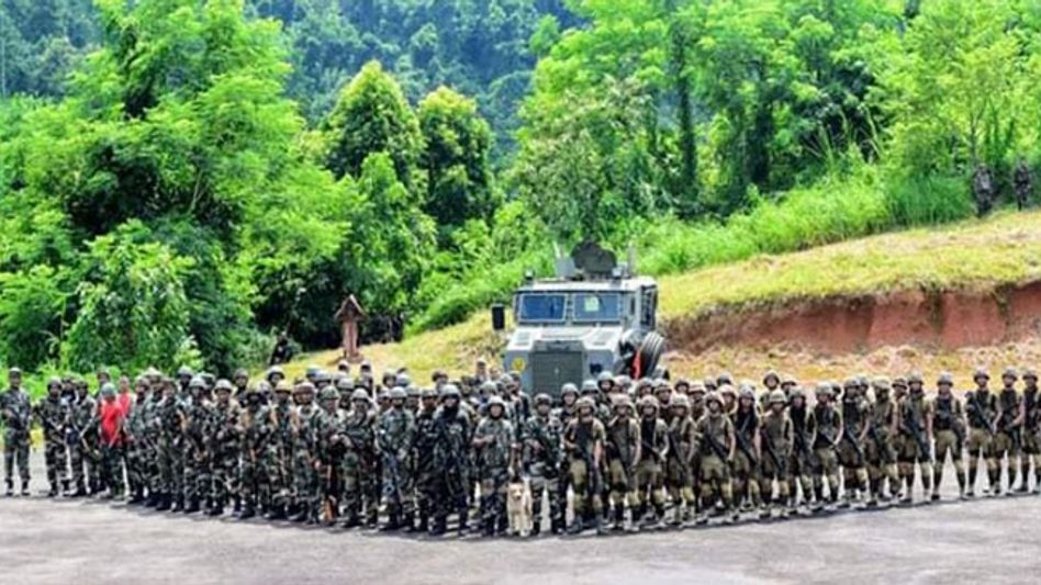 Nagaland Police's Special Task Force and Assam Rifles Conduct Joint Security Drill Nagaland Police's Special Task Force and Assam Rifles Conduct Joint Security Drill