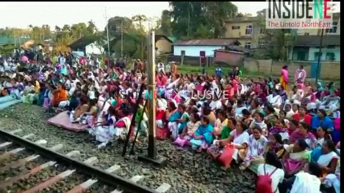 All women polling party proceeding to their assigned polling station at Chedema Model Village from DC's Office Kohima on 10th April