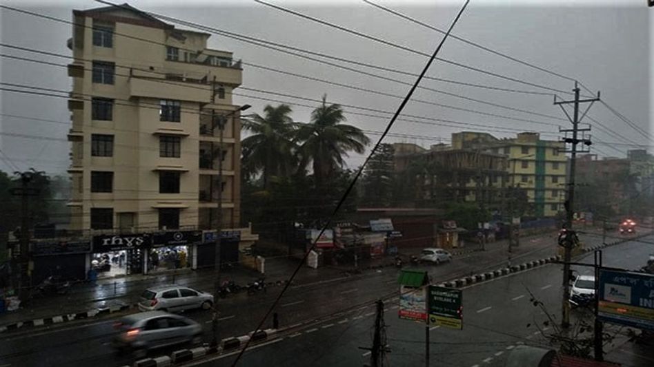 Heavy rains and storm hit Guwahati city of Assam Heavy rains and storm hit Guwahati city of Assam