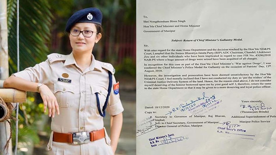 Th Brinda returns Chief Minister’s Gallantry Medal following acquittal of Lhukhosei Zou Th Brinda returns Chief Minister’s Gallantry Medal following acquittal of Lhukhosei Zou