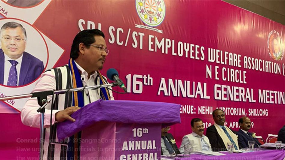 Meghalaya CM Conrad Sangma urges SBI officials to promote entrepreneurs from weaker section of society Meghalaya CM Conrad Sangma urges SBI officials to promote entrepreneurs from weaker section of society