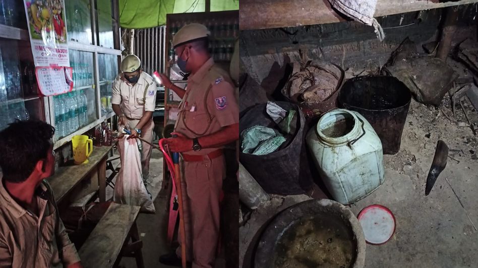 Assam: Excise Dept seizes illicit liquor, fermented wash in Silchar Assam: Excise Dept seizes illicit liquor, fermented wash in Silchar