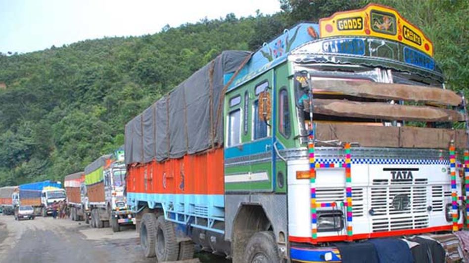 Economic blockade on roads leading to Nagaland in Sivasagar Economic blockade on roads leading to Nagaland in Sivasagar