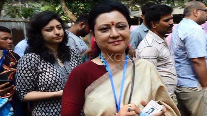 Guwahati’s Congress candidate Bobbeeta Sharma casts her vote