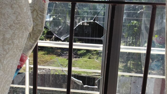 Miscreants pelts stone at BPF CWC member Bharat Sharma's building