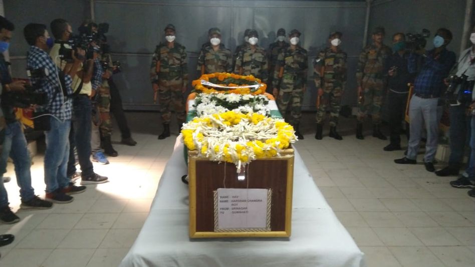 Assam: Last rites of martyred jawan Haradhan Roy performed today Assam: Last rites of martyred jawan Haradhan Roy performed today