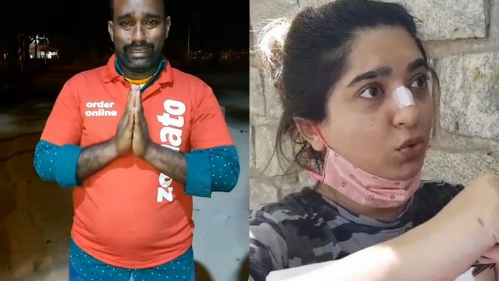 Did the Zomato delivery boy intentionally hit the Bengaluru woman?