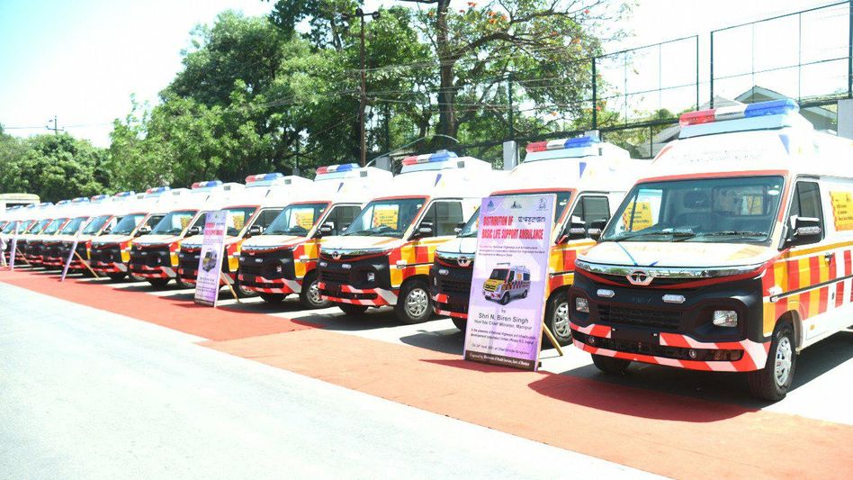 Manipur Gets 15 Basic Life Support Ambulances amid COVID Manipur Gets 15 Basic Life Support Ambulances amid COVID