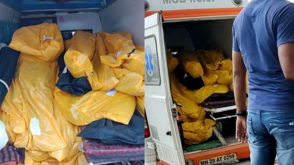 22 bodies of COVID-19 patients piled into one ambulance in Maharashtra to carry to crematorium 22 bodies of COVID-19 patients piled into one ambulance in Maharashtra to carry to crematorium