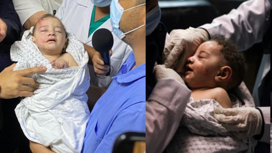Six month old baby is only survivor in the Israeli airstrike that killed 10 of its family members in Gaza Six month old baby is only survivor in the Israeli airstrike that killed 10 of its family members in Gaza