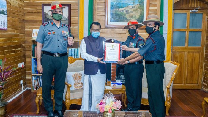 Aizawl Battalion conferred with Governor’s unit citation
