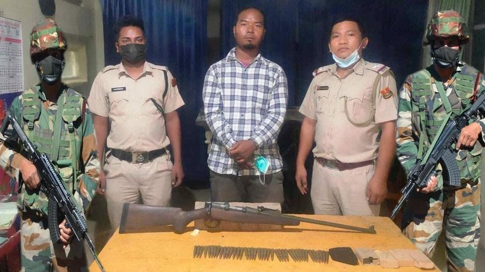 Mizoram: Assam Rifles & Mizoram Police recover arms in a joint operation Mizoram: Assam Rifles & Mizoram Police recover arms in a joint operation