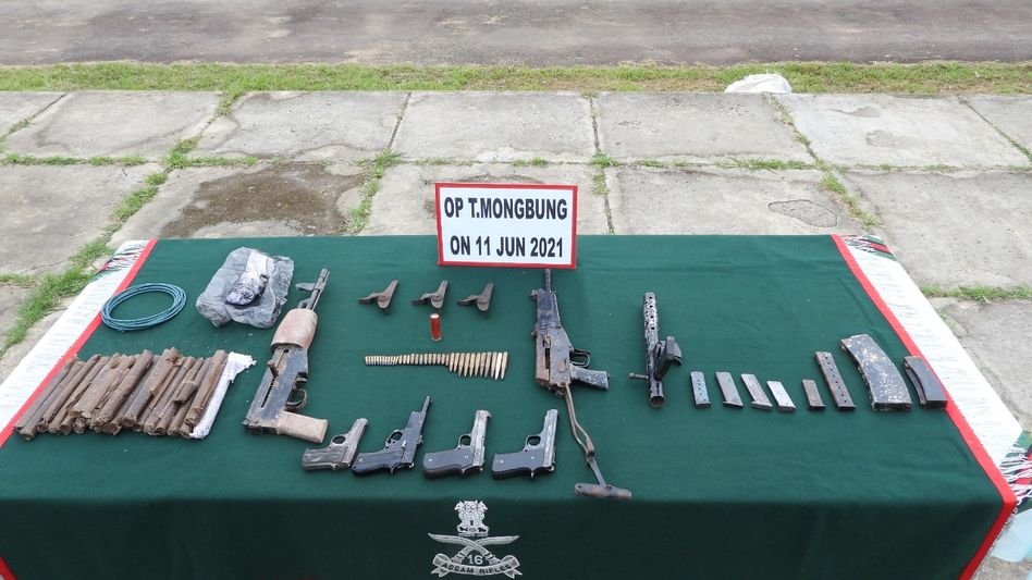 Manipur: Assam Rifles recovers huge cache of arms & ammunition Manipur: Assam Rifles recovers huge cache of arms & ammunition