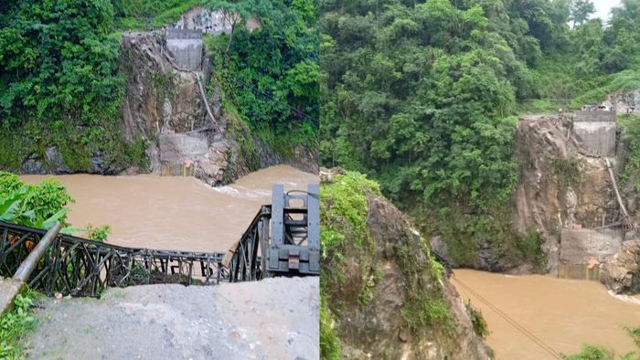 Sangam bridge collapsed