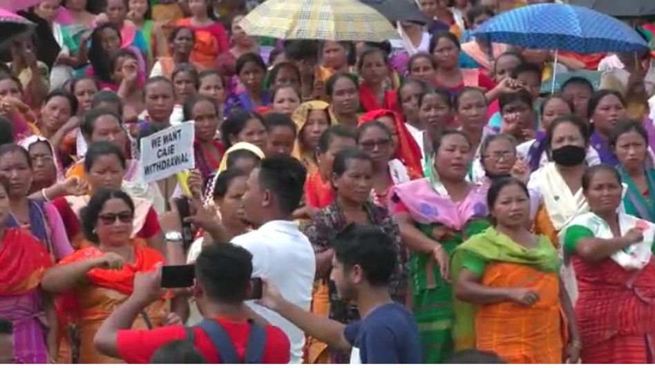 Massive protest staged in demand of Ranjan Daimary's unconditional release in Udalguri Massive protest staged in demand of Ranjan Daimary's unconditional release in Udalguri
