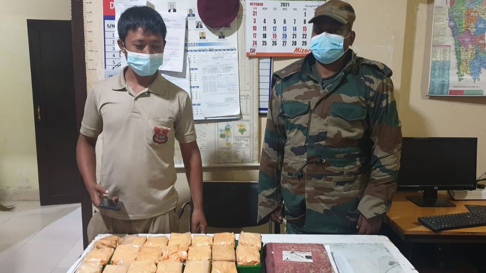 Heroin worth Rs 94 lakh seized in Mizoram Heroin worth Rs 94 lakh seized in Mizoram