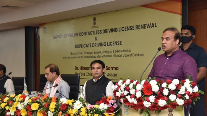 Assam CM launches online driving license renewal, duplicate license service